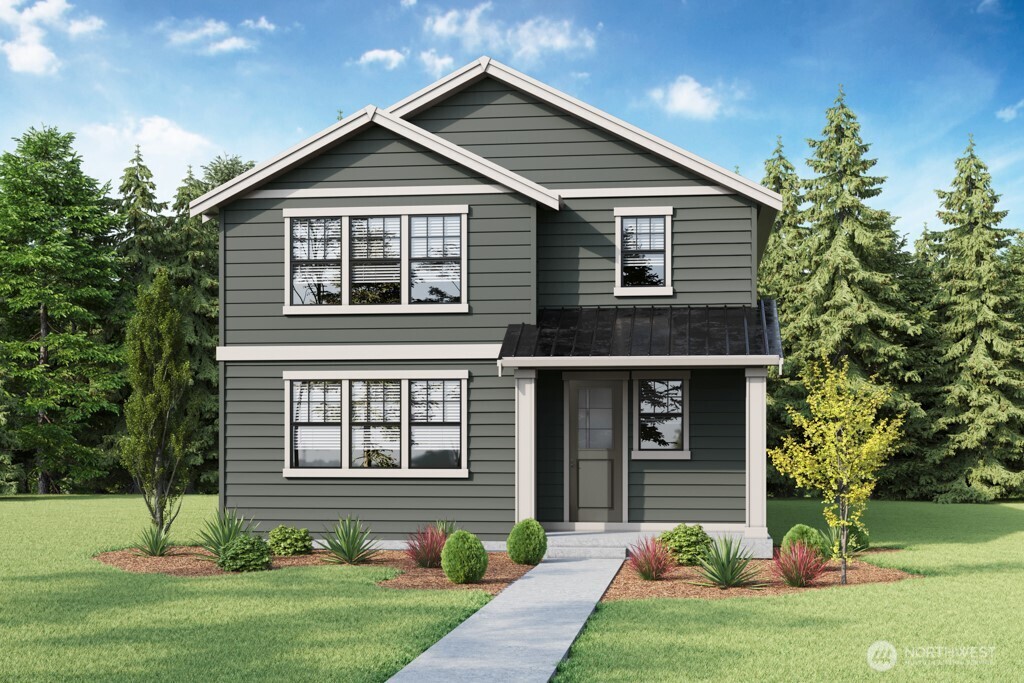 Rendering of the actual rear elevation of the home.
