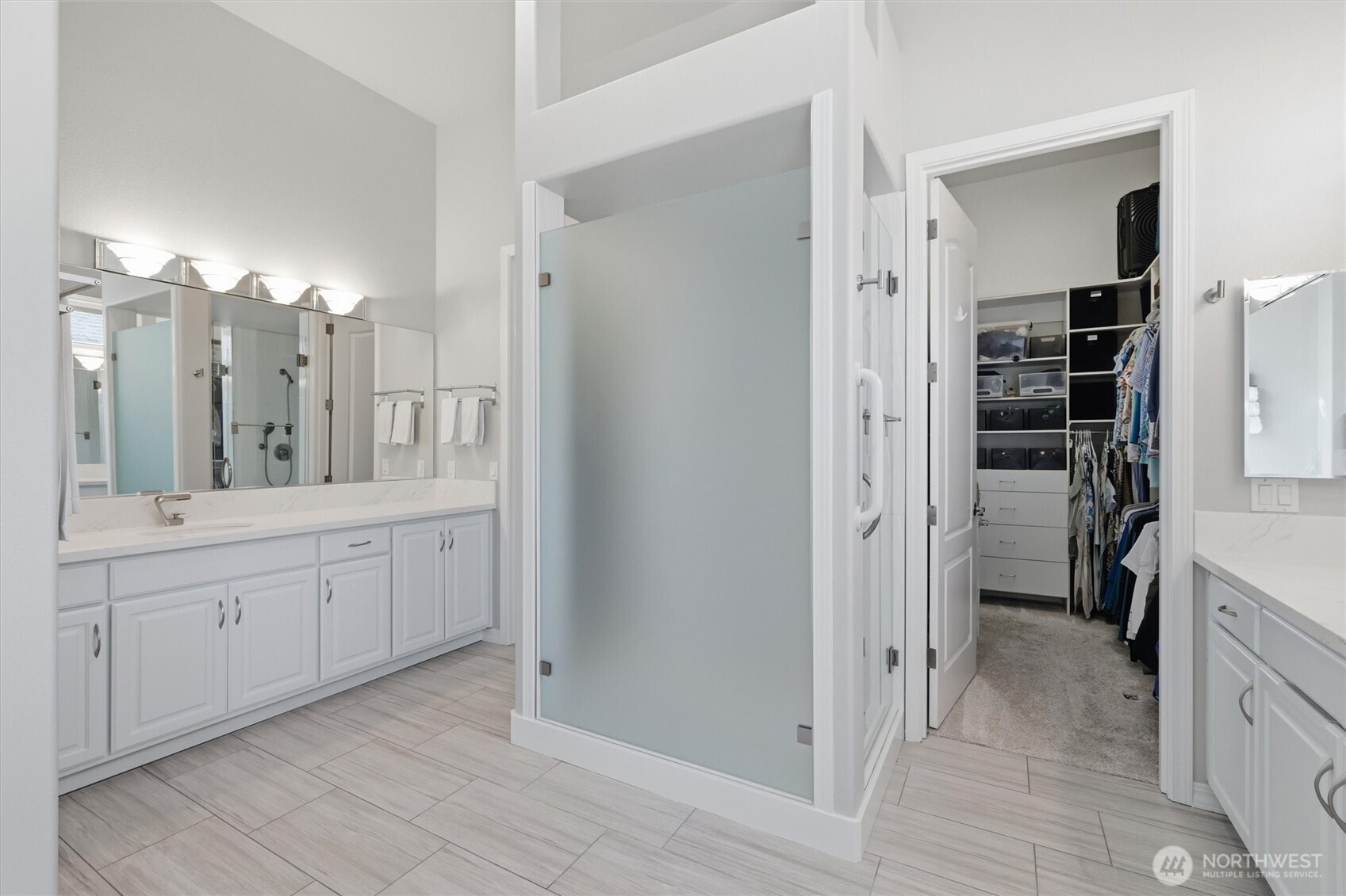 Second vanity and both have access to the large walk-in closet.