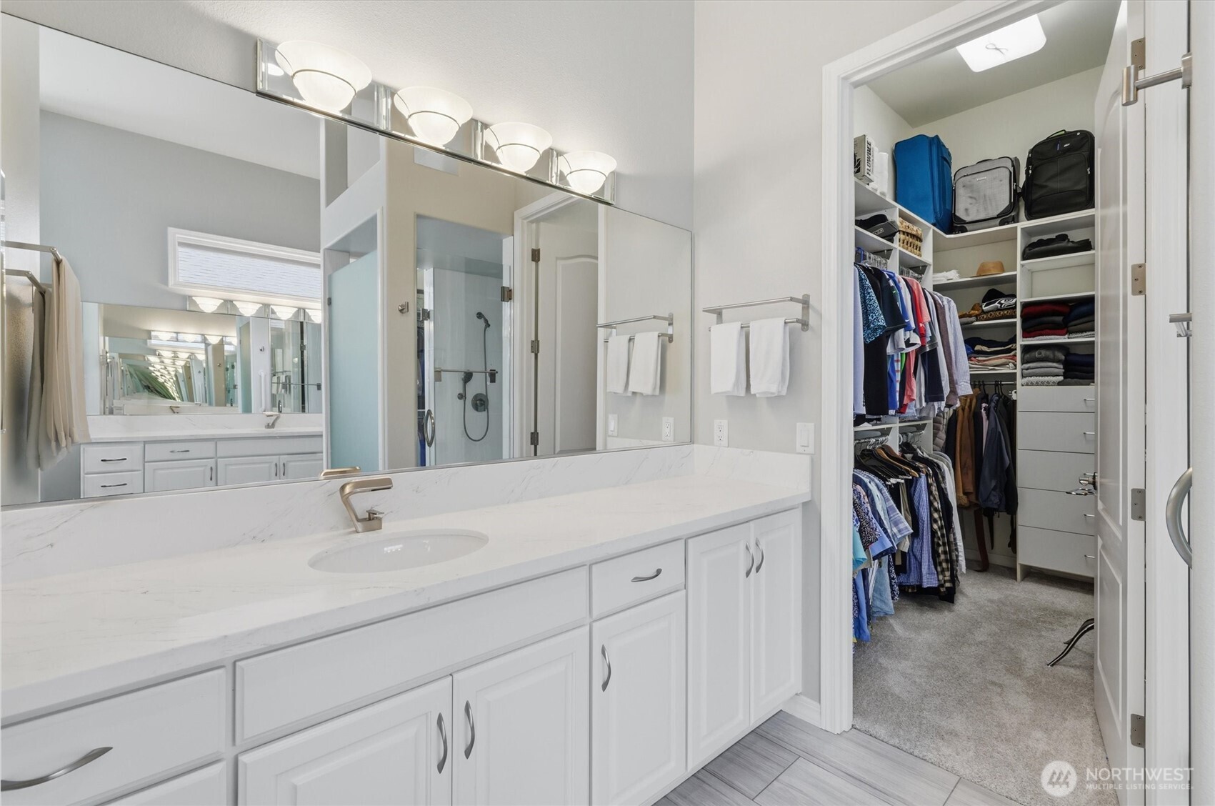Bathroom was just remodeled in the past six months.