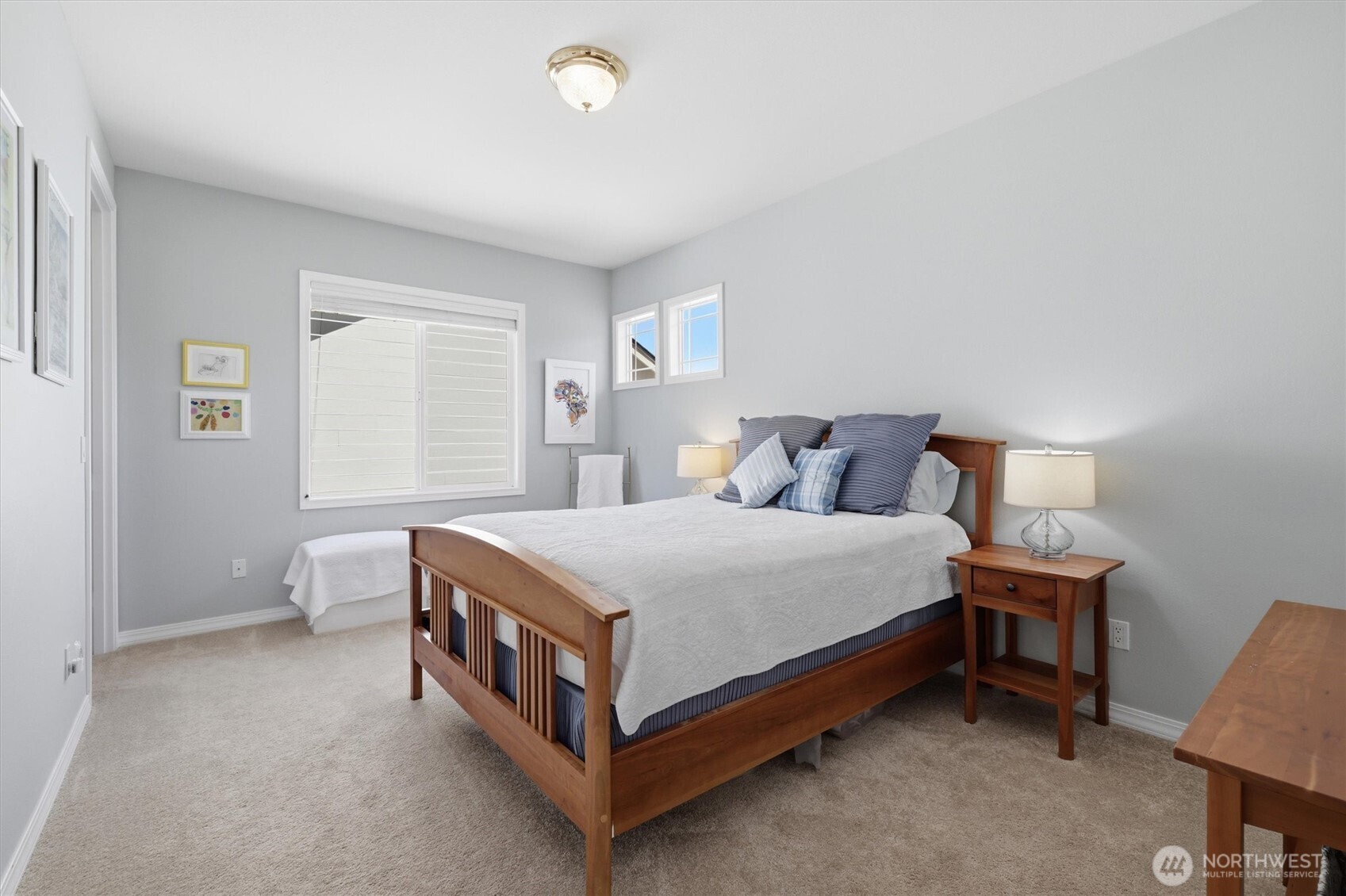 Upstairs bedroom with walk-in closet.