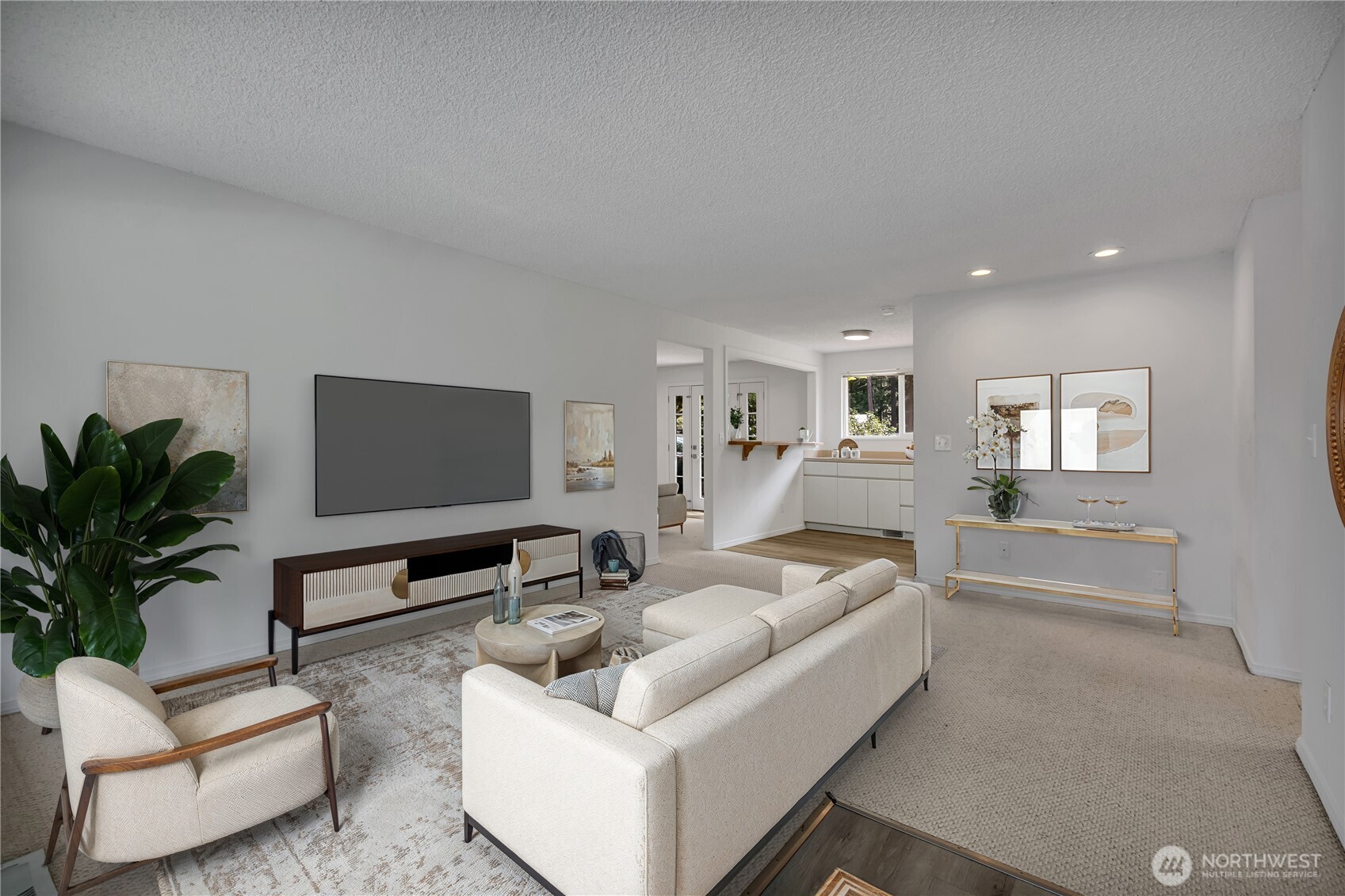 Virtually staged. Living room