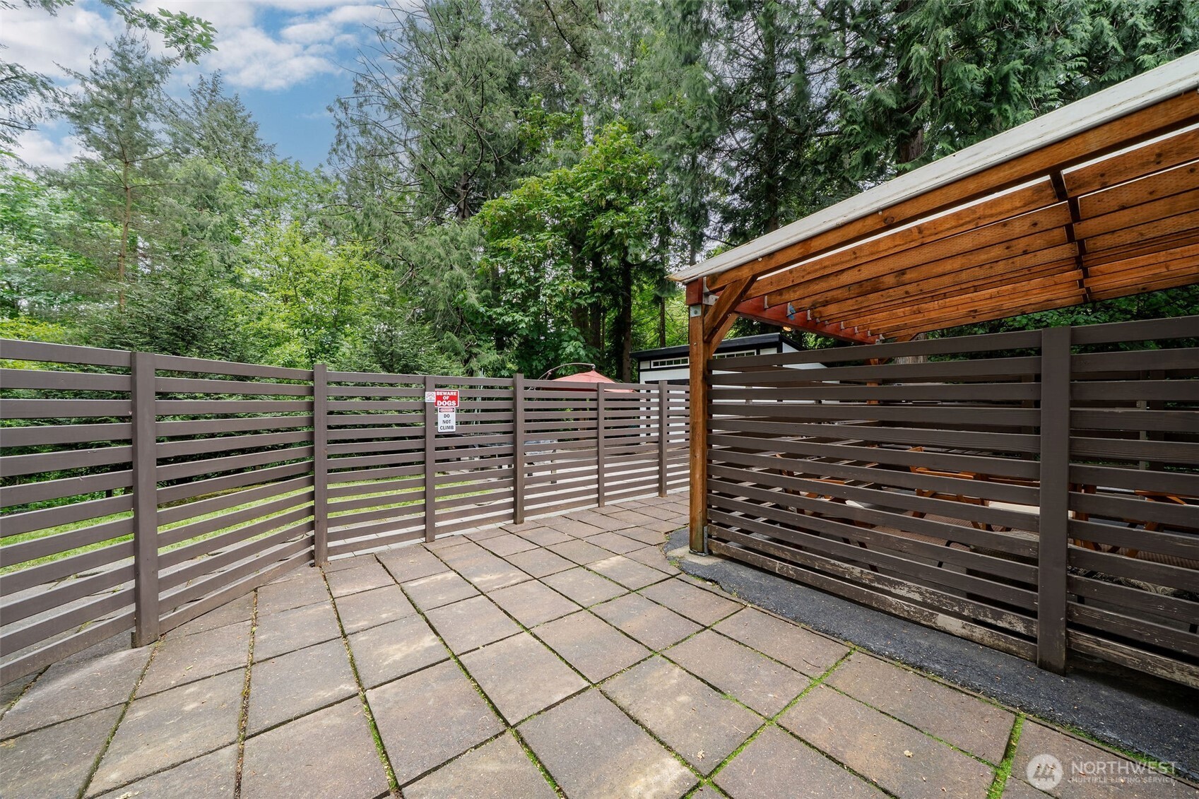 Private patio for the 2 bedroom.