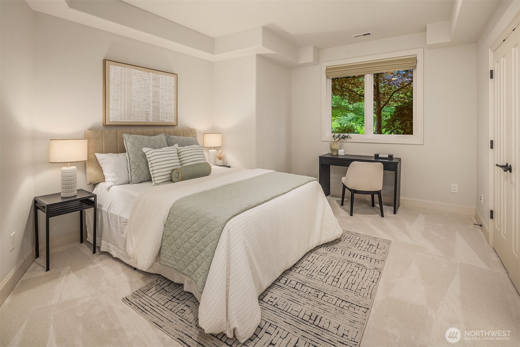 Lower level guest bedroom.