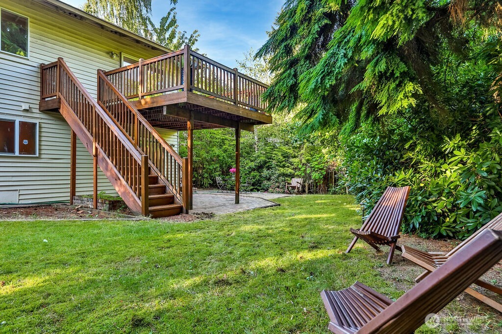 Unique 3/4 bath with wood shower and sauna.