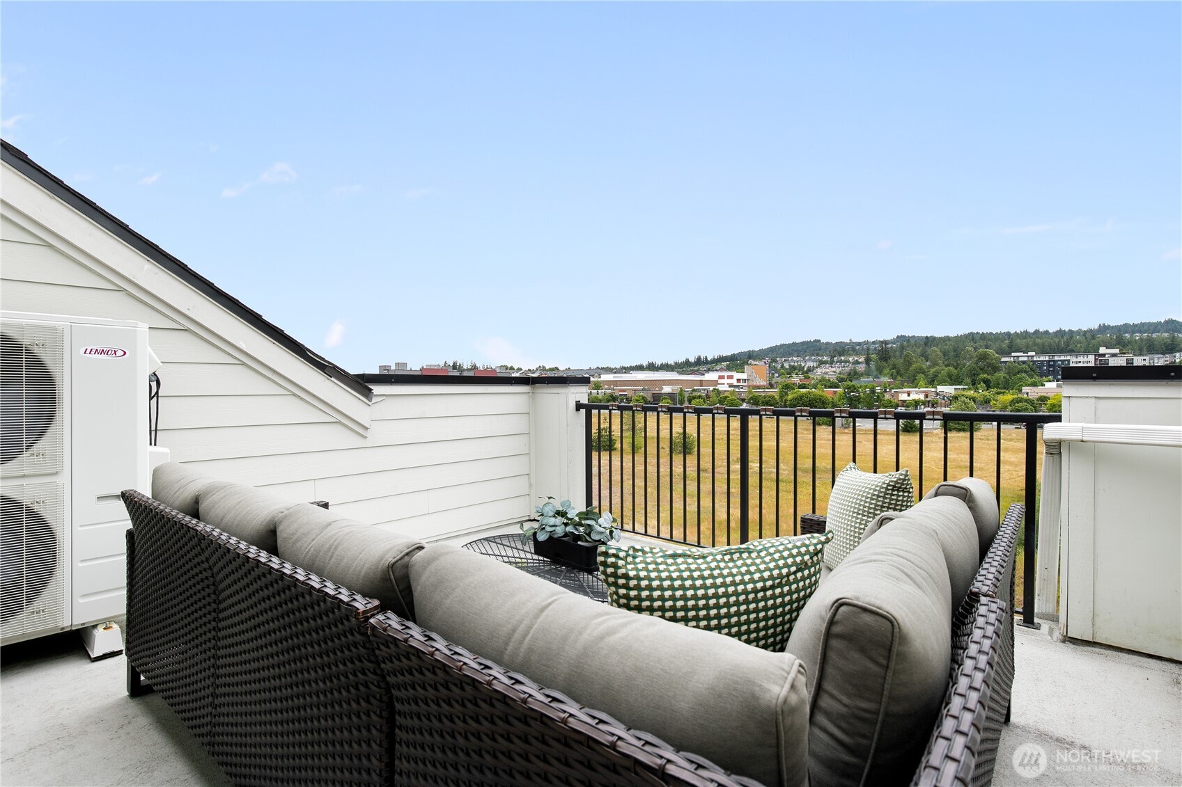 Rooftop deck that elevates your entertaining  -unwind, and take in the evening skies.