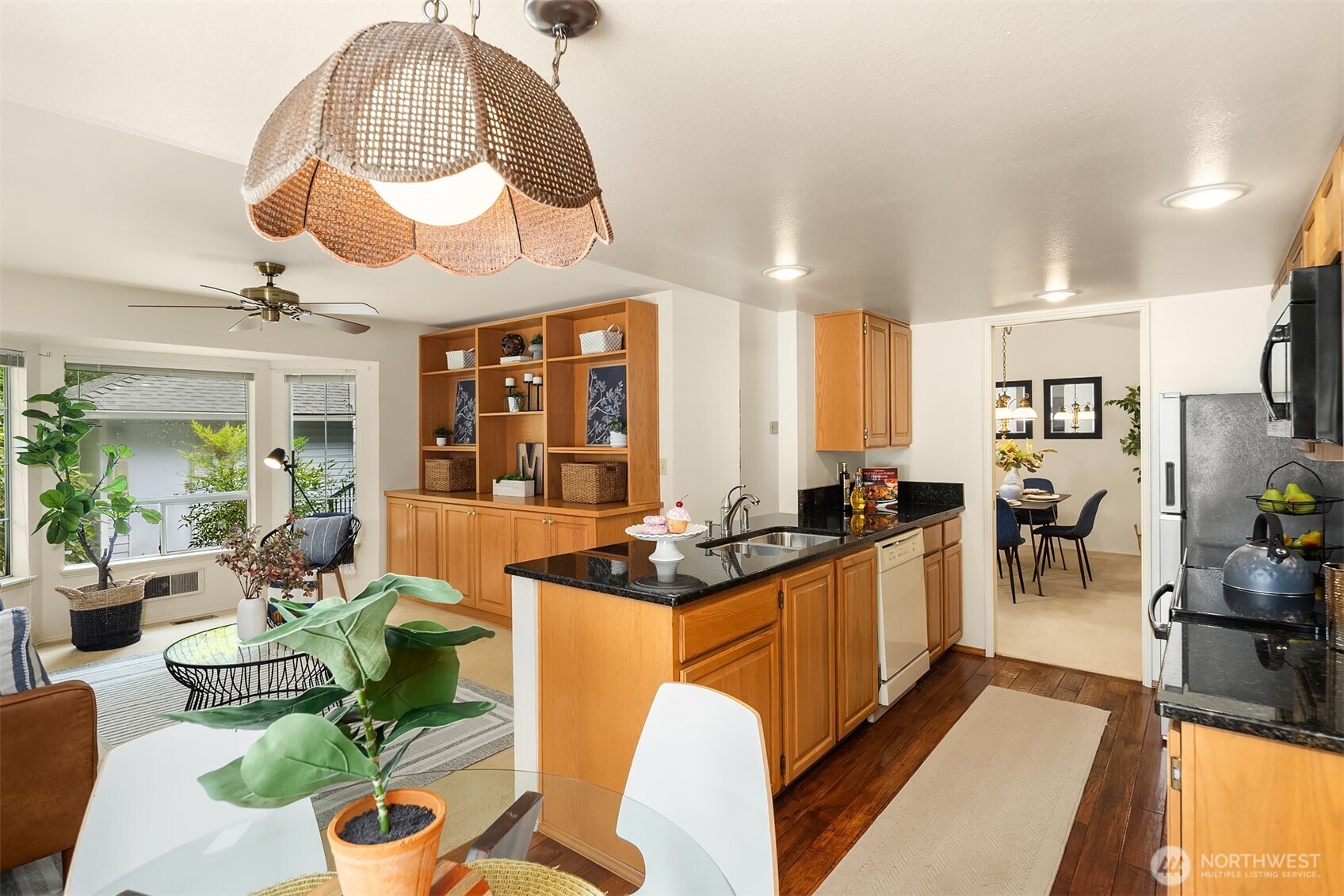 Enjoy the open flow of kitchen and family room.