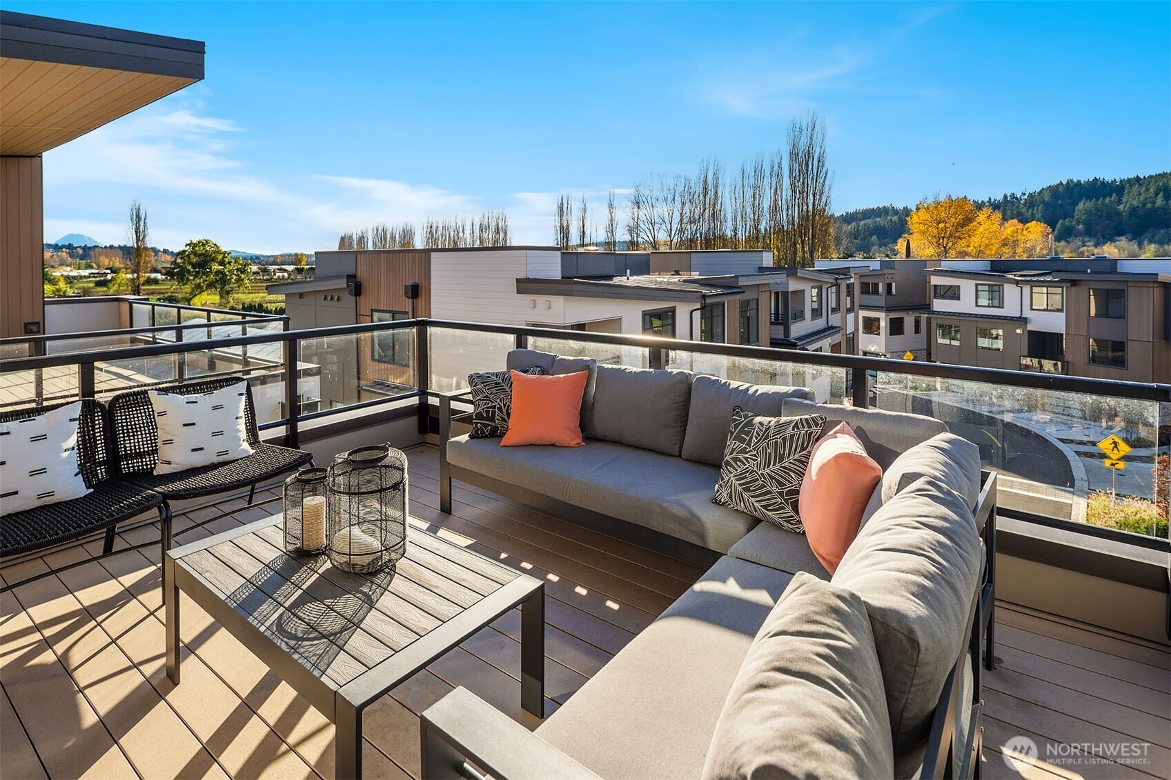 View of Mount Rainier from Rooftop deck