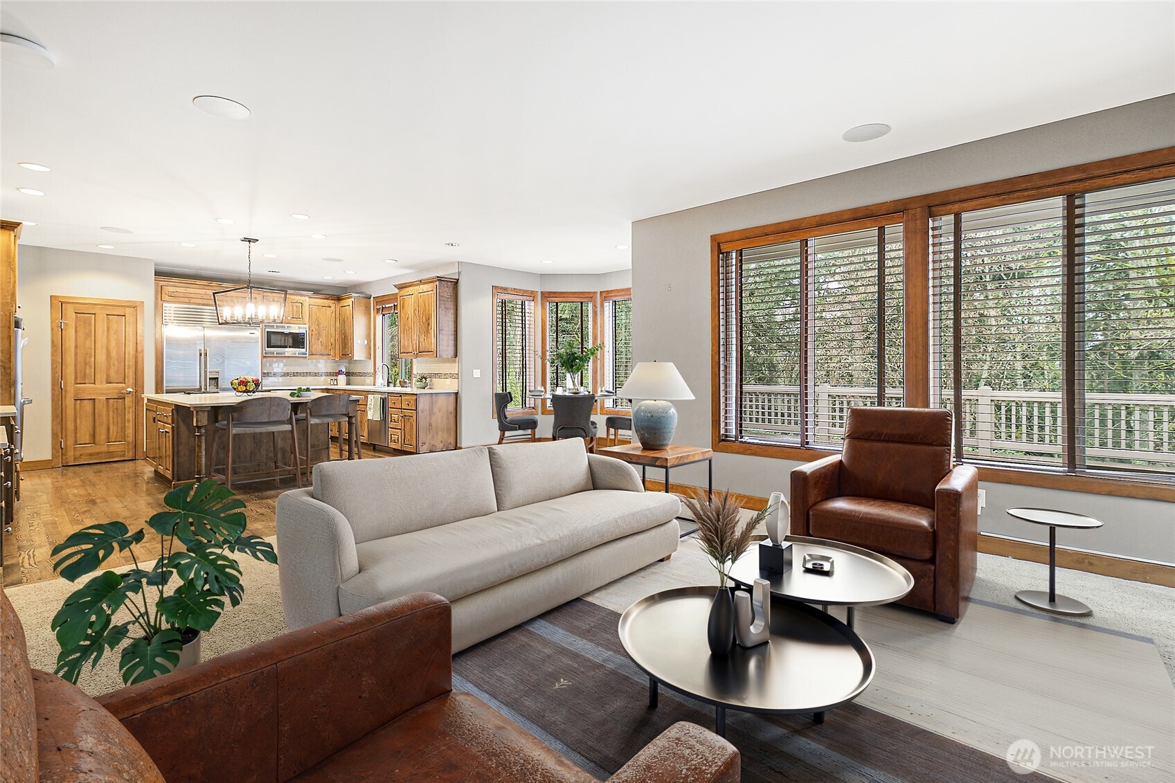 Warm and inviting Family room with 1 of 3 fireplaces.