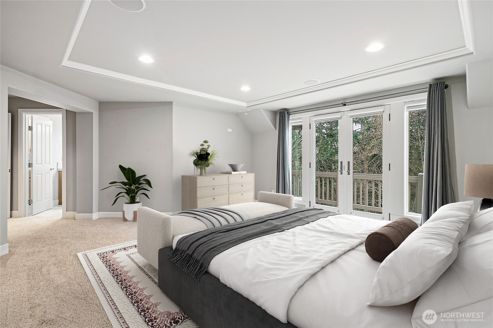 Grand Primary Suite with balcony.