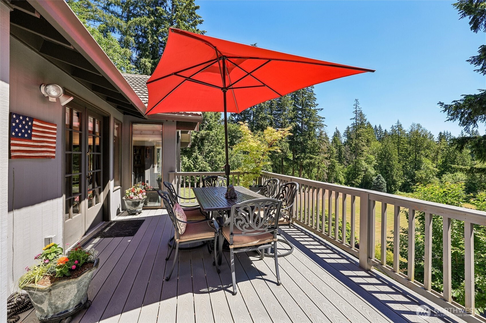 Enjoy a private calming view or entertain on this expansive deck!