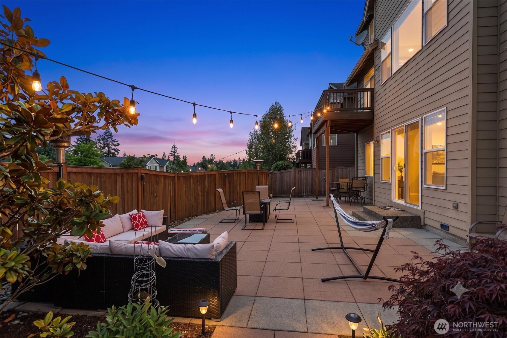 Backyard during the evening