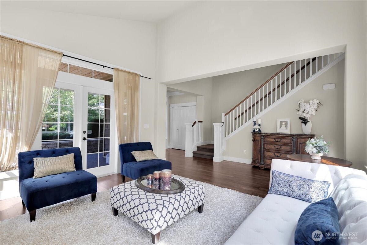 French Doors lead to the Font Patio Porch