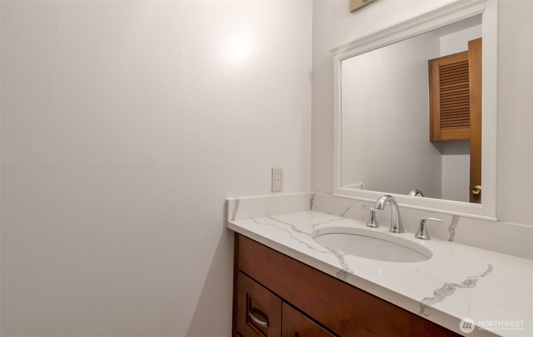 A powder room on main floor