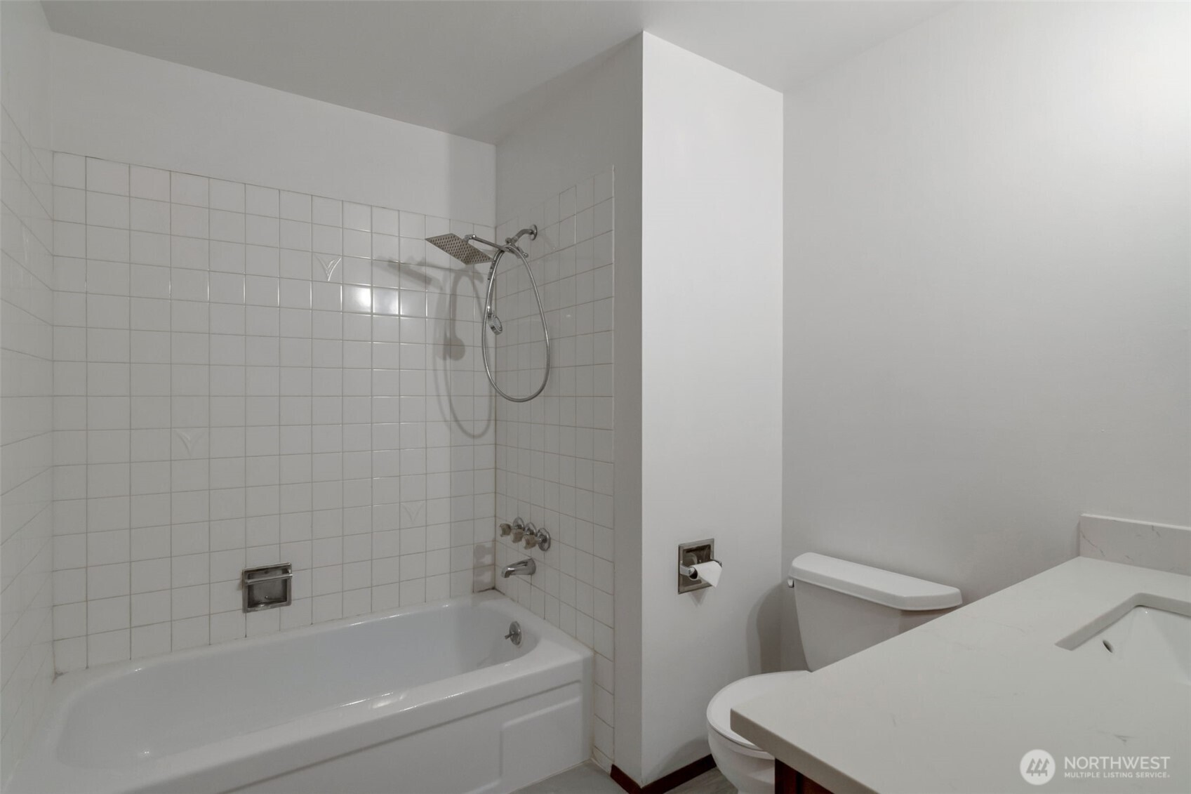 A full bathroom upstairs
