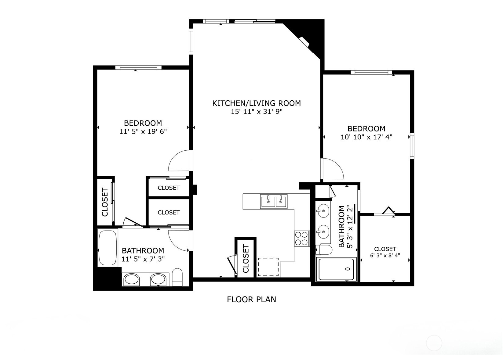 2 Ensuite Bedrooms with Walk-in Closets. Corner unit for added privacy and tranquility.