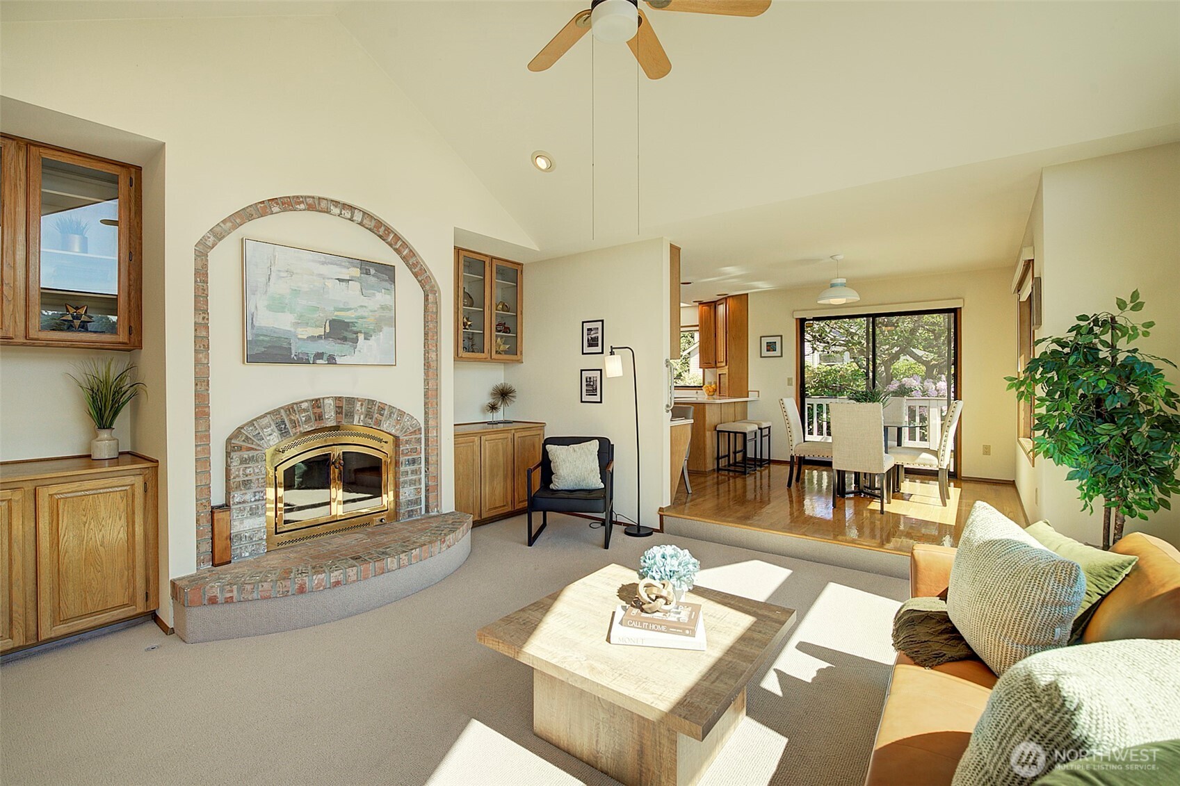 Relax in the family room and take in that view.