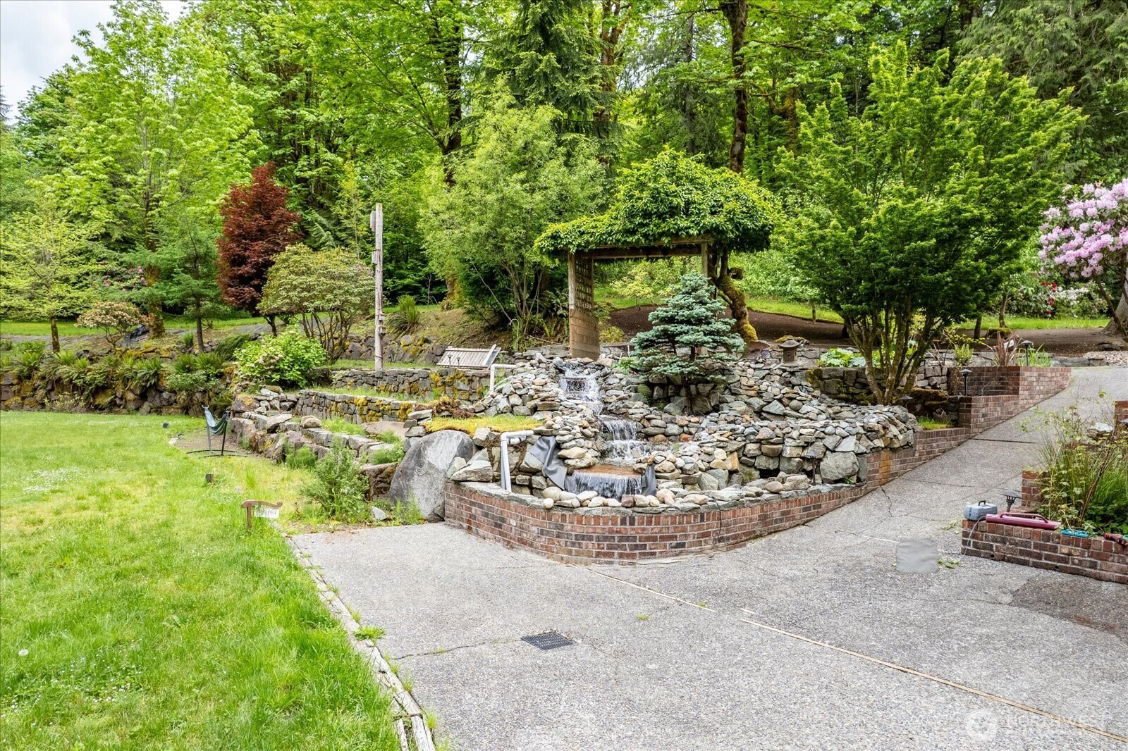 Beautiful rock work throughout the property