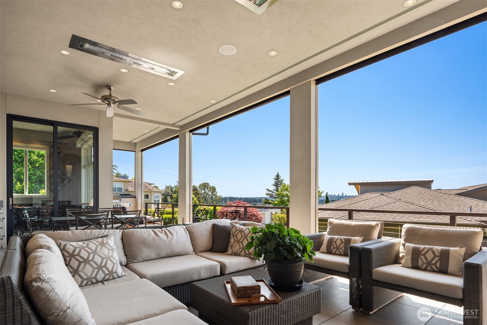 Covered outdoor living and dining