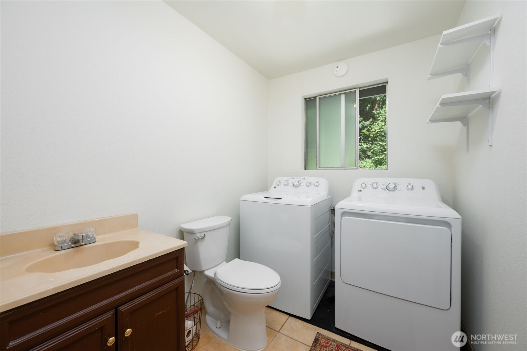 Your half bath houses your laundry which is convenient to all locations in the house.