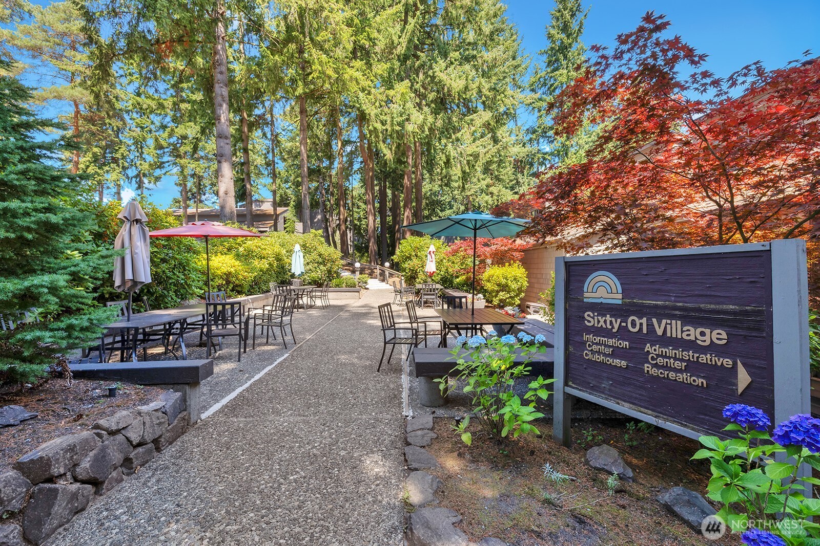 Relax on the Clubhouse patio. Ideal for gatherings, fun times with friends.