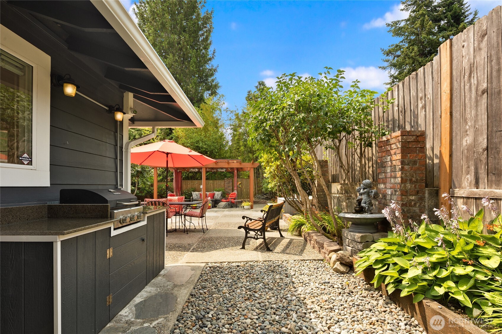 Wow! On top of everything this property provides a great built-in bbq with prep area.