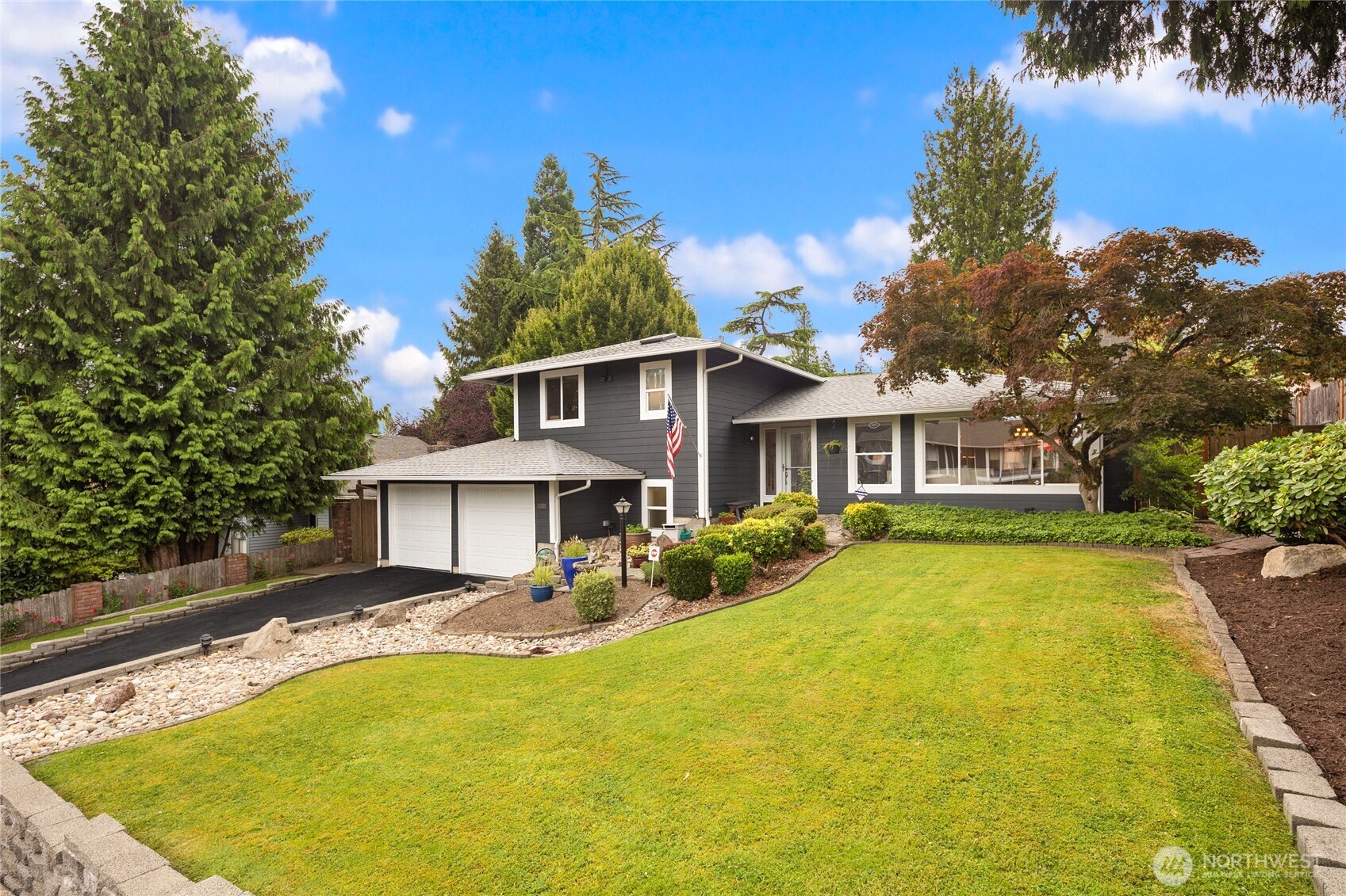 Positioned back from the street adds to the home's quiet & private atmosphere.