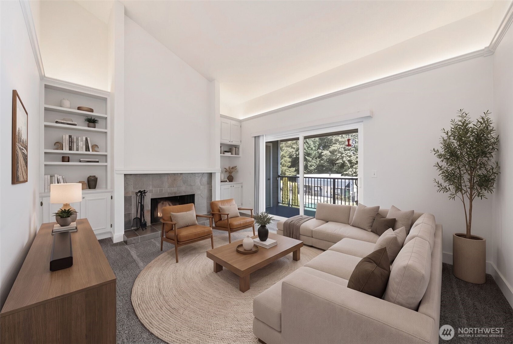Living room - virtually staged for your vision