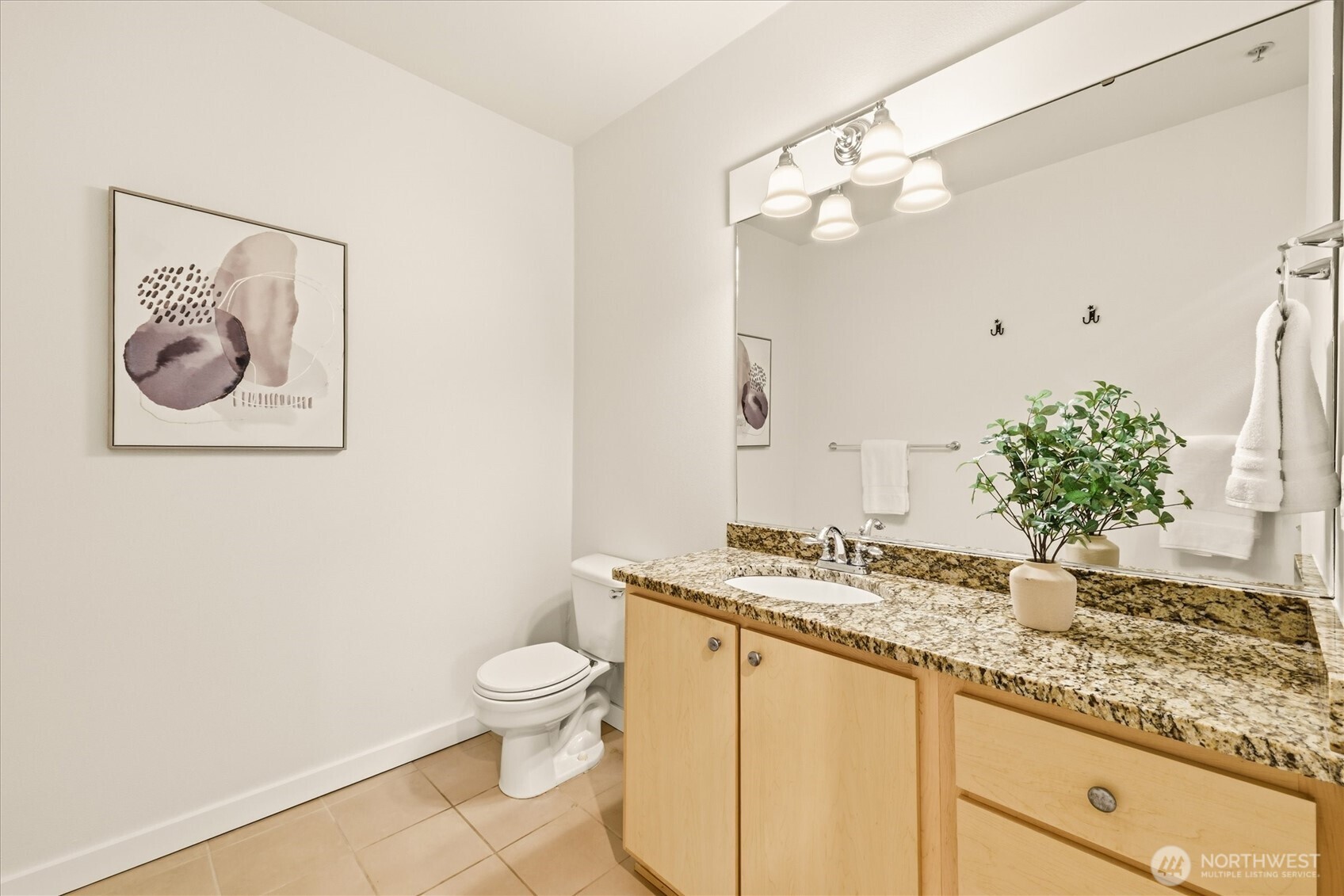 Primary Bathroom with plenty of counter space.
