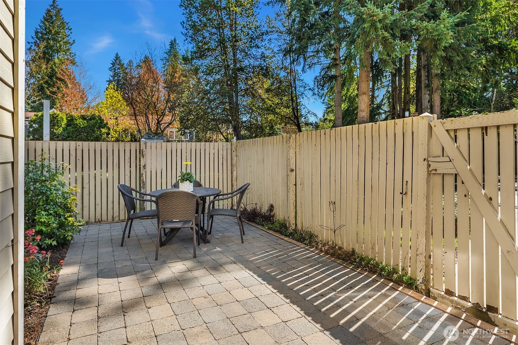 Fully fenced back yard with gate to ample guest parking!