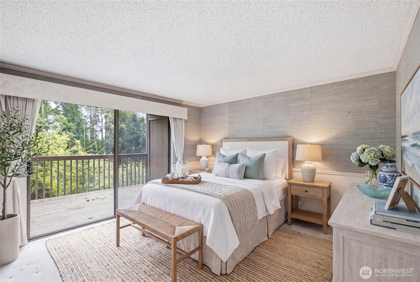 virtually staged bedroom