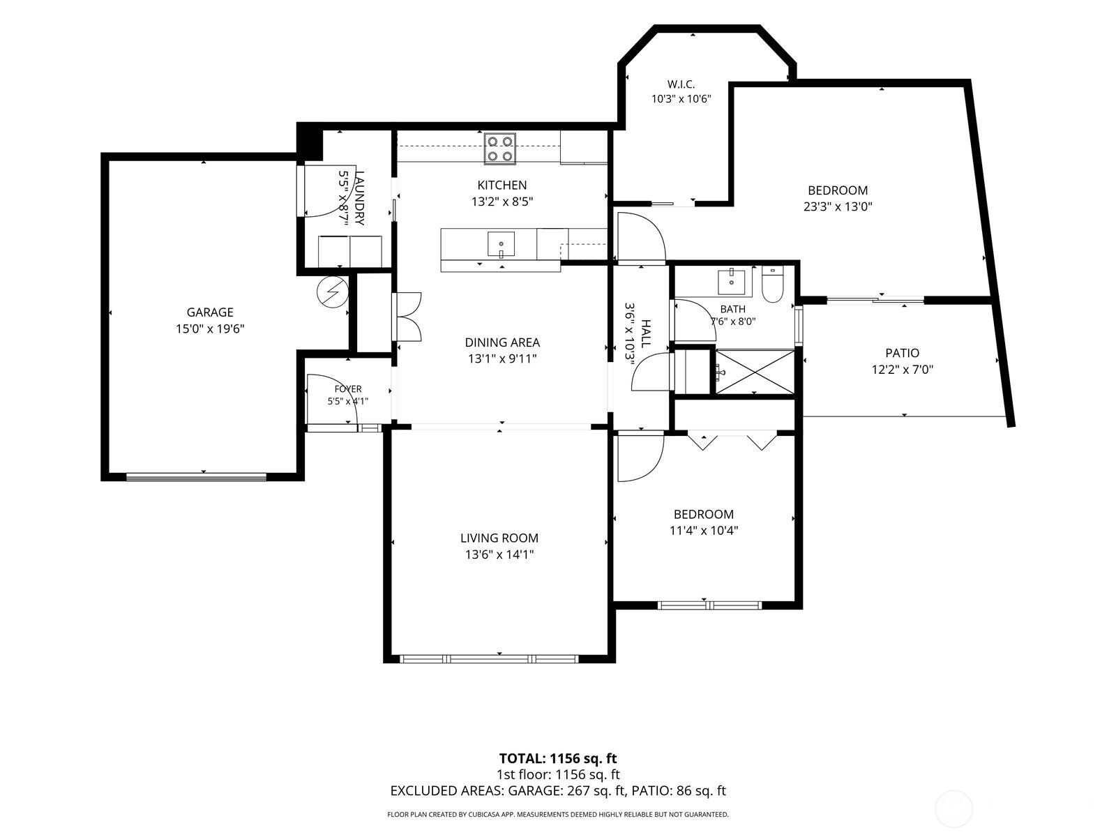 app drawn floor plan for informational purposes only
