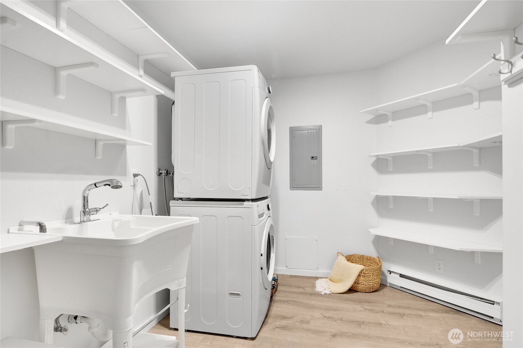 Oversized laundry room perfect for storage, flex space, craft room, and so much more!
