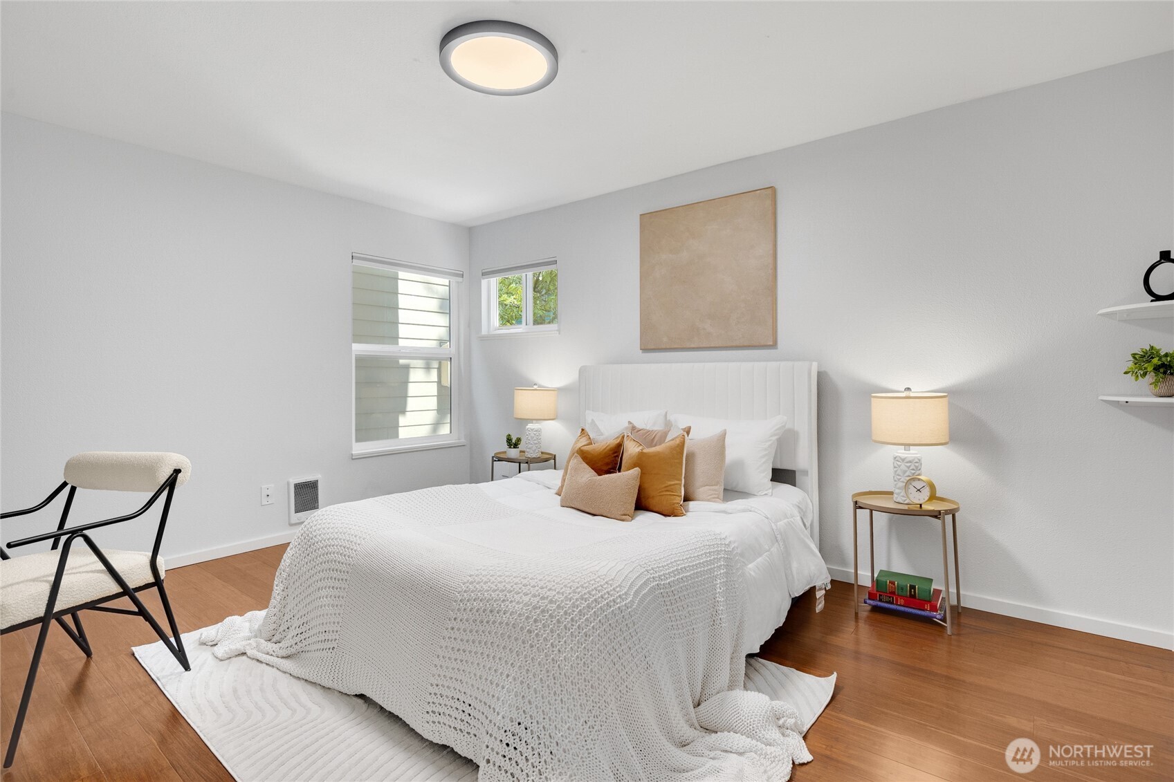 Second bedroom also large enough for seating area or office space.