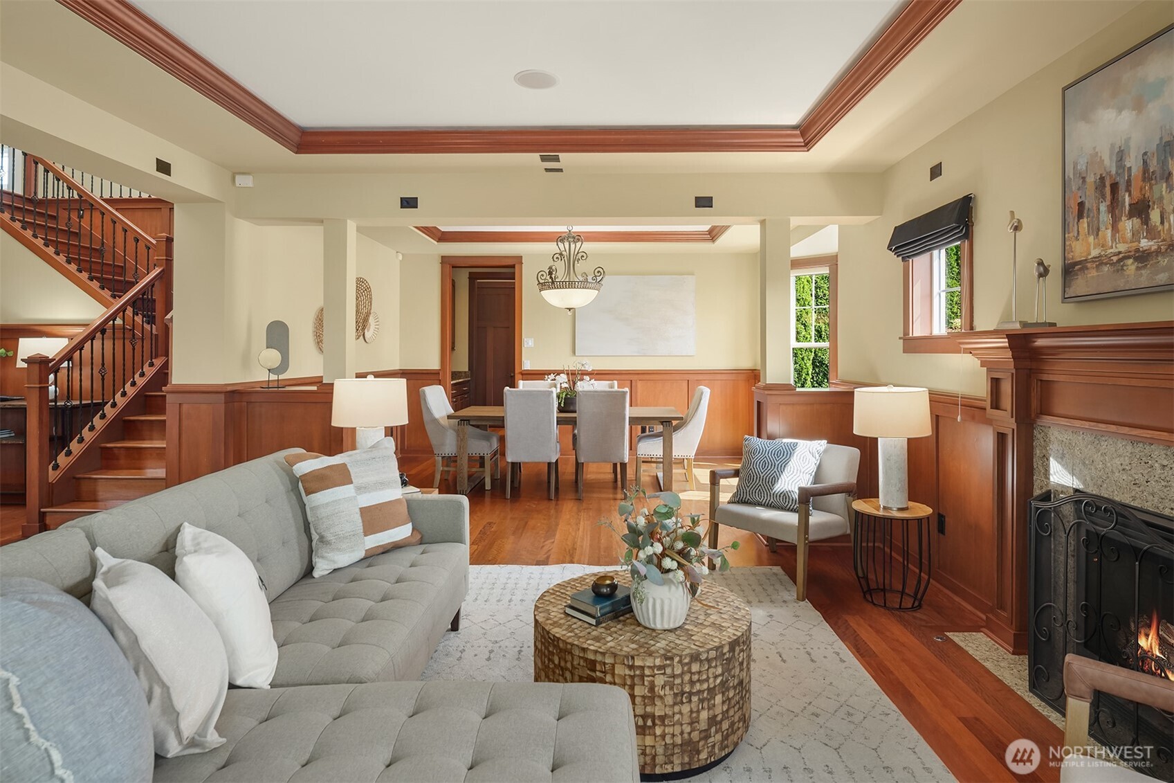 Designed for effortless everyday living and entertaining, the thoughtfully connected living and dining spaces offer exceptional flow, warmth, and functionality.