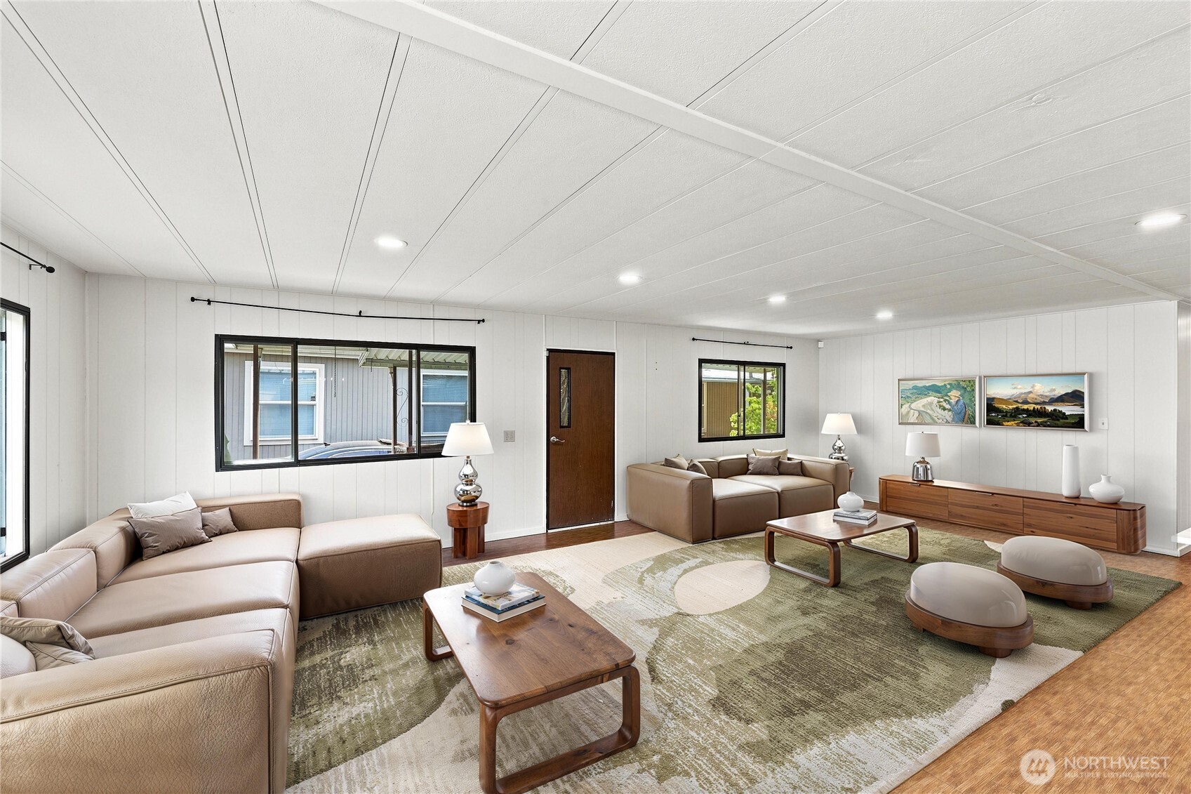 Living room - virtually staged