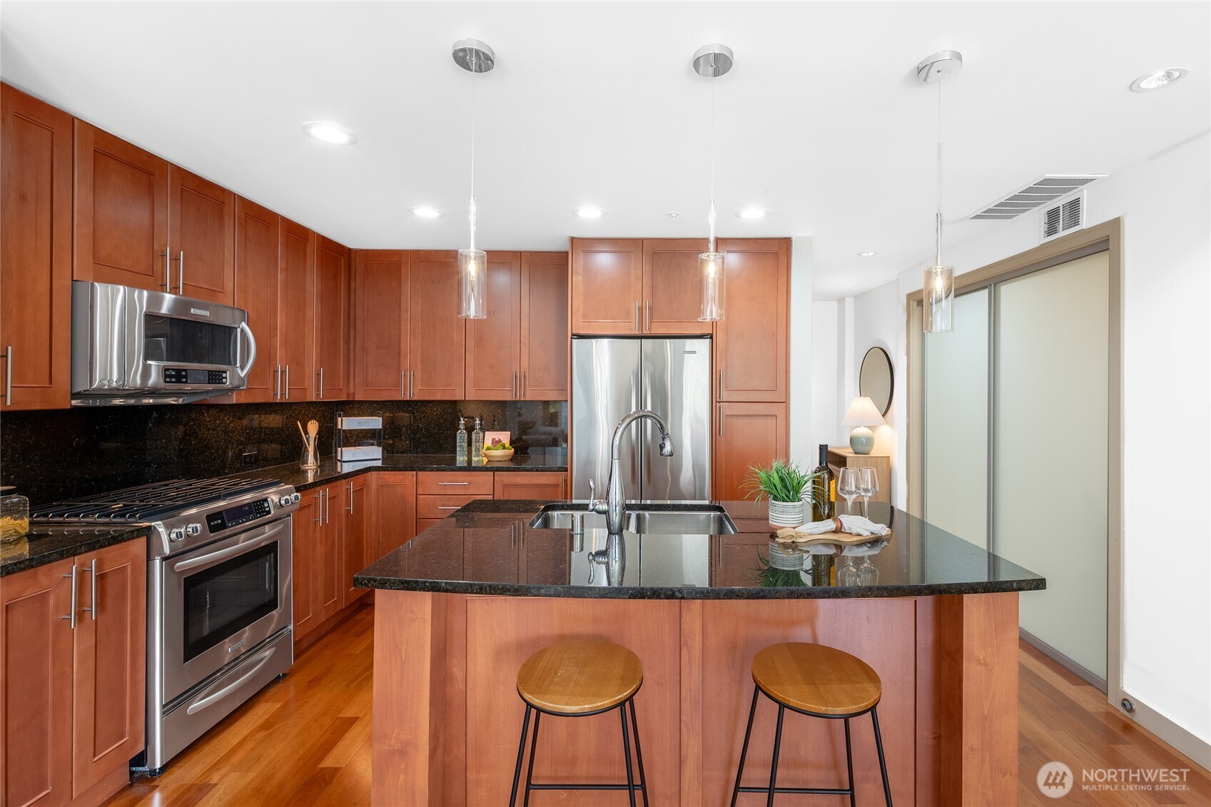 Big island in the kitchen
