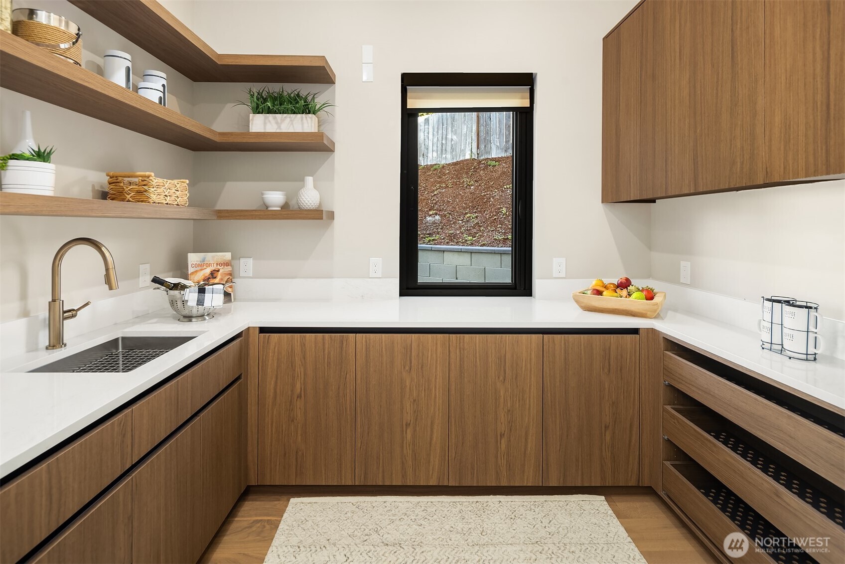 Don't miss the walk-in pantry! With ample storage, specialty vegetable storage drawers & dumbwaiter ready!