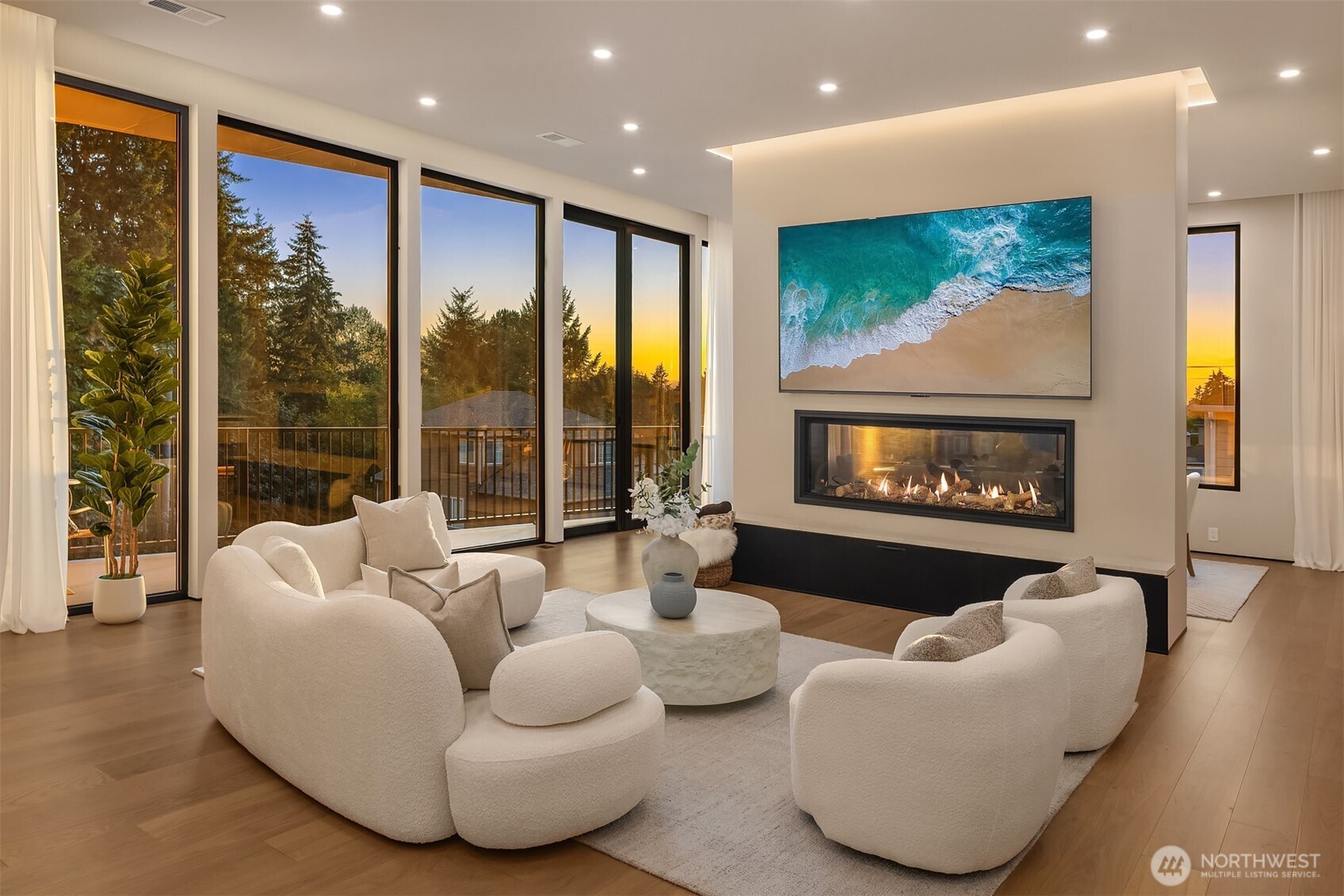 Incredible sunsets! Floor to ceiling windows + large deck to enjoy