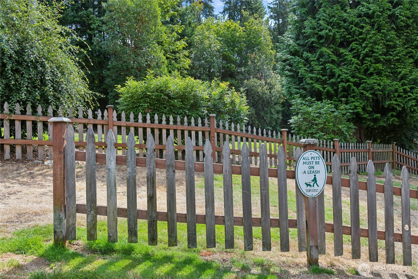 Partially fenced for pet/dog walking.