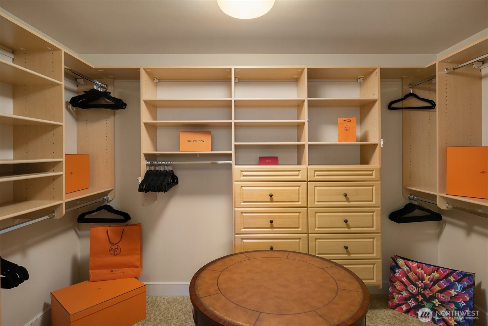 Double walk in closets any fashionista would love.