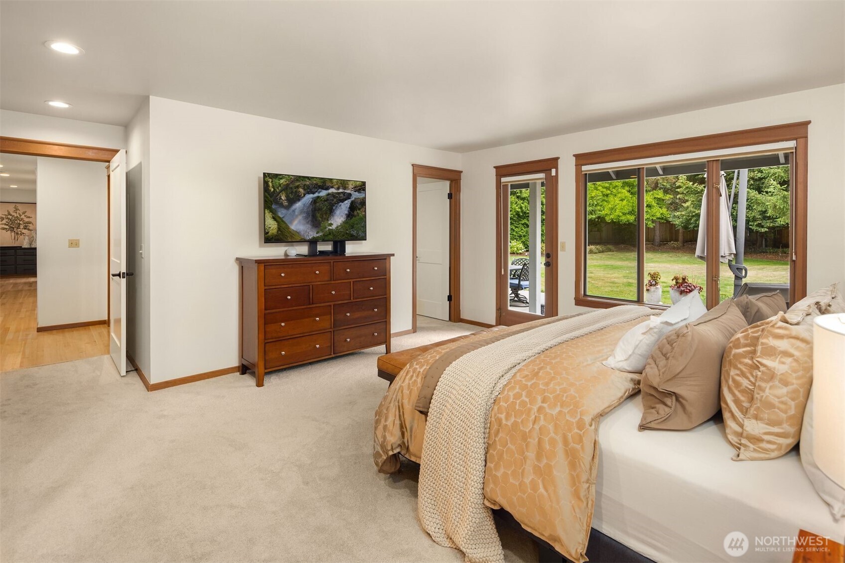 Lots of closet and shelf space in the laundry conveniently located on the main level next to the 3 car garage.