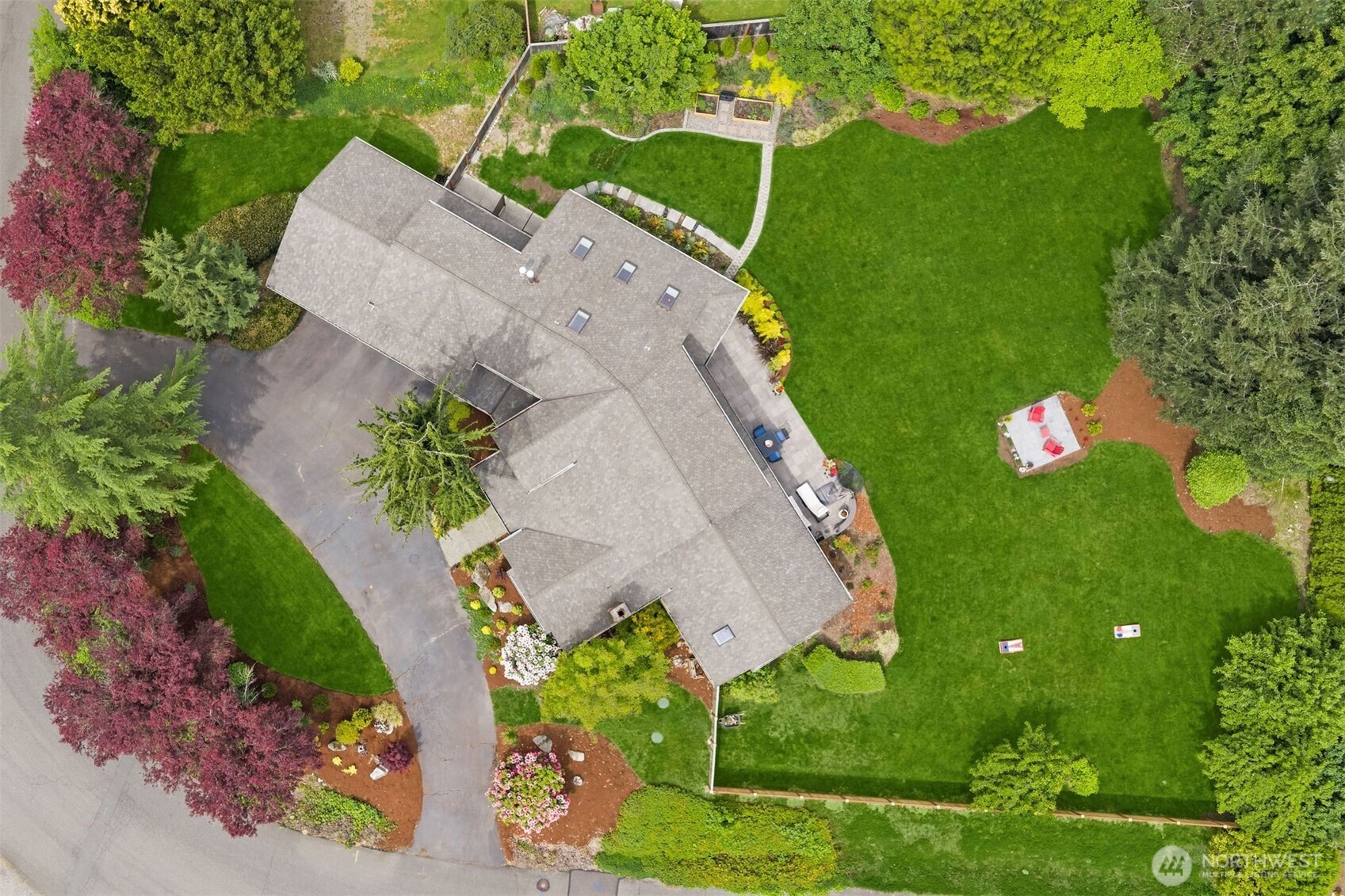 Ideal level corner location, on a quiet cul de sac with wonderful neighbors.