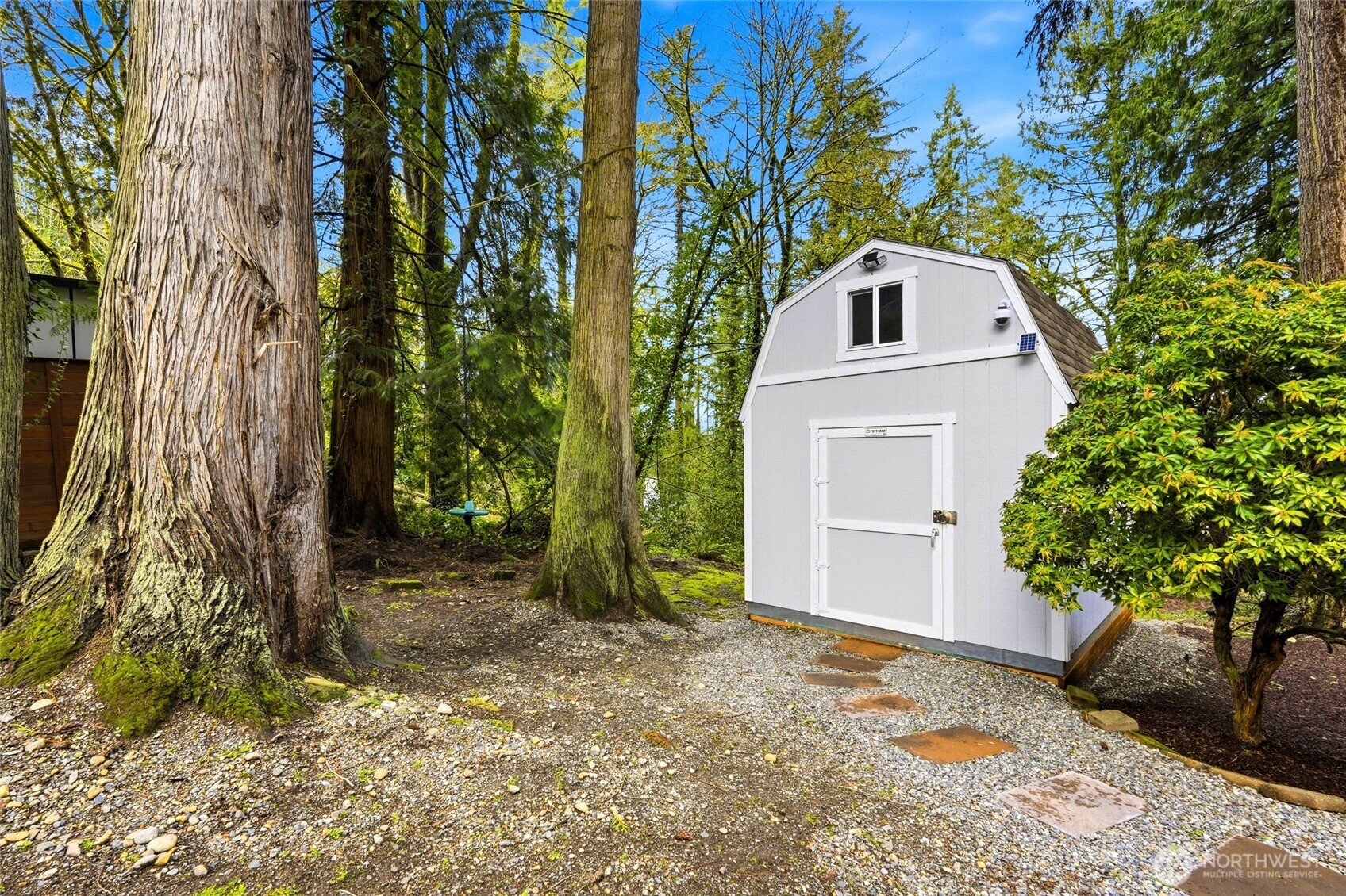 Spacious storage shed stays!