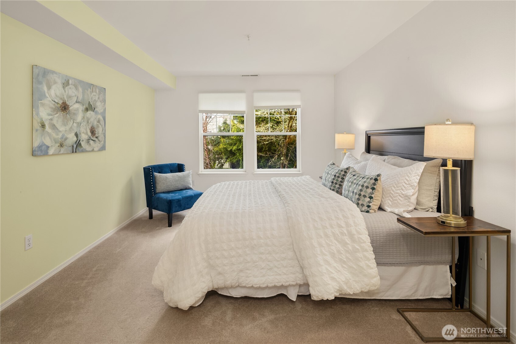 Comfortable and spacious primary with ensuite bath