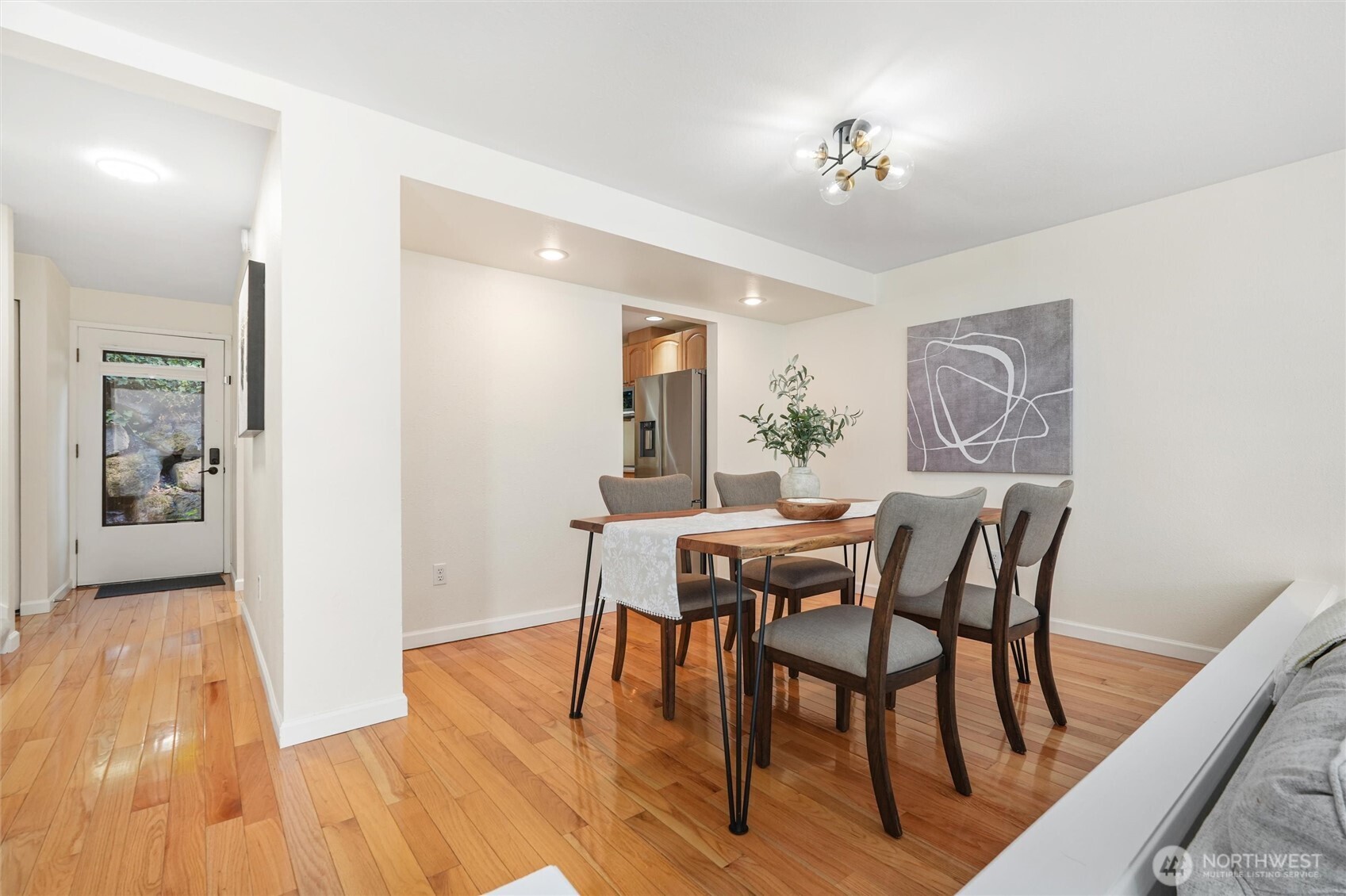 Dining area with seamless flow to kitchen and living room