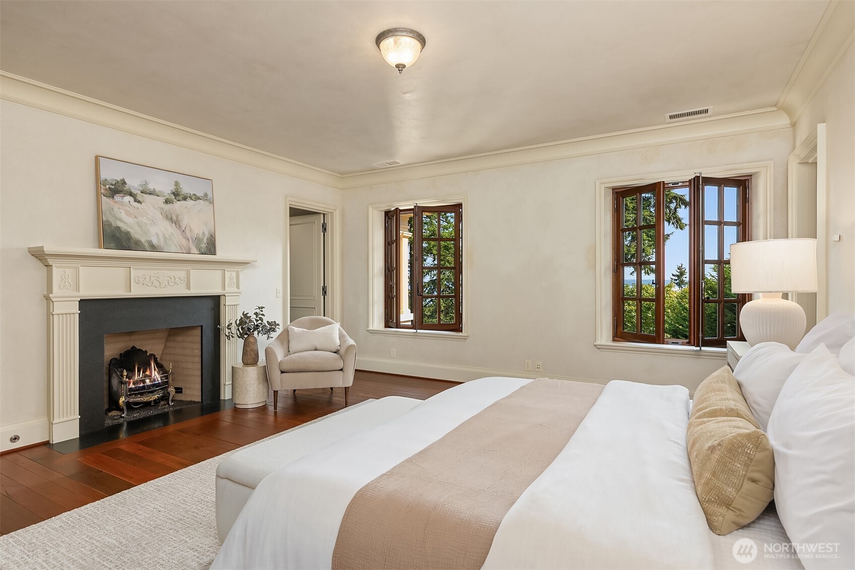 Primary Bedroom with Windows Open