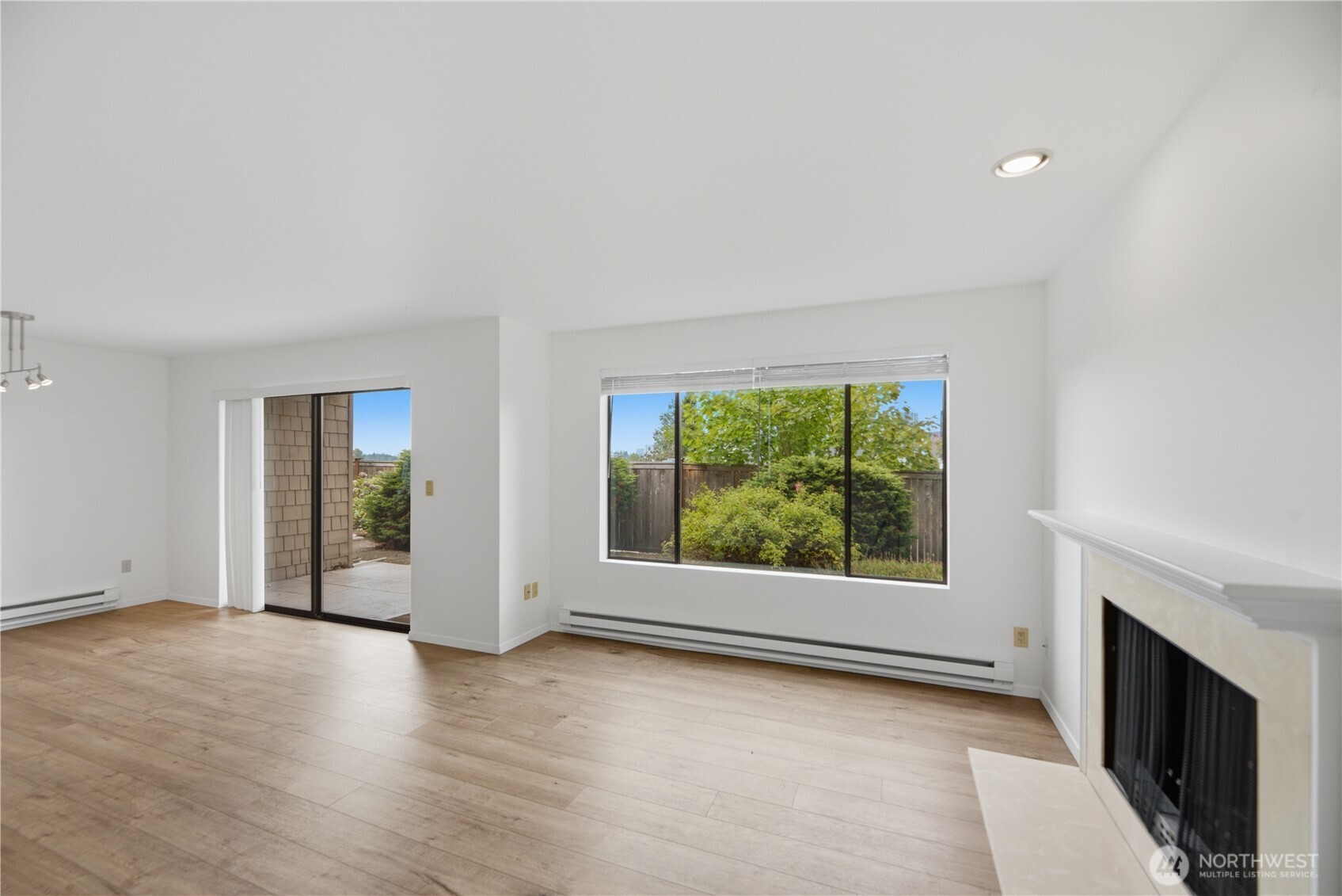 Dining and living, access to level backyard