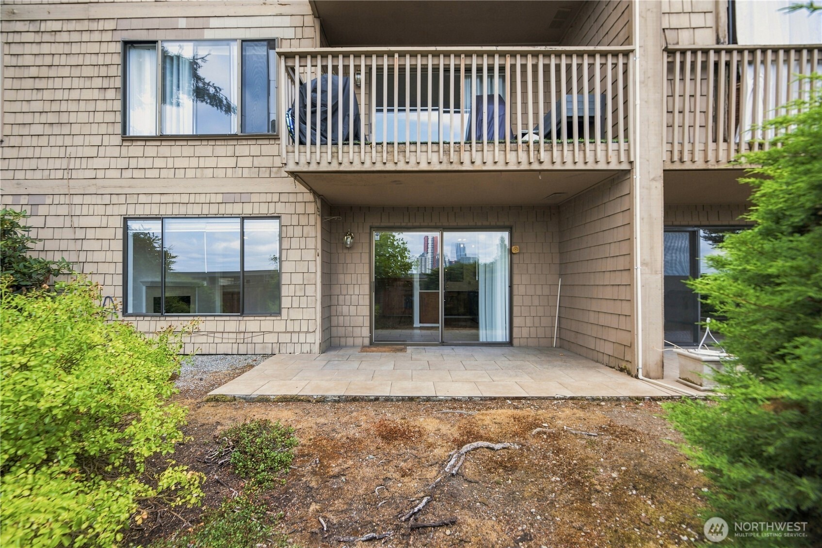 Large private patio