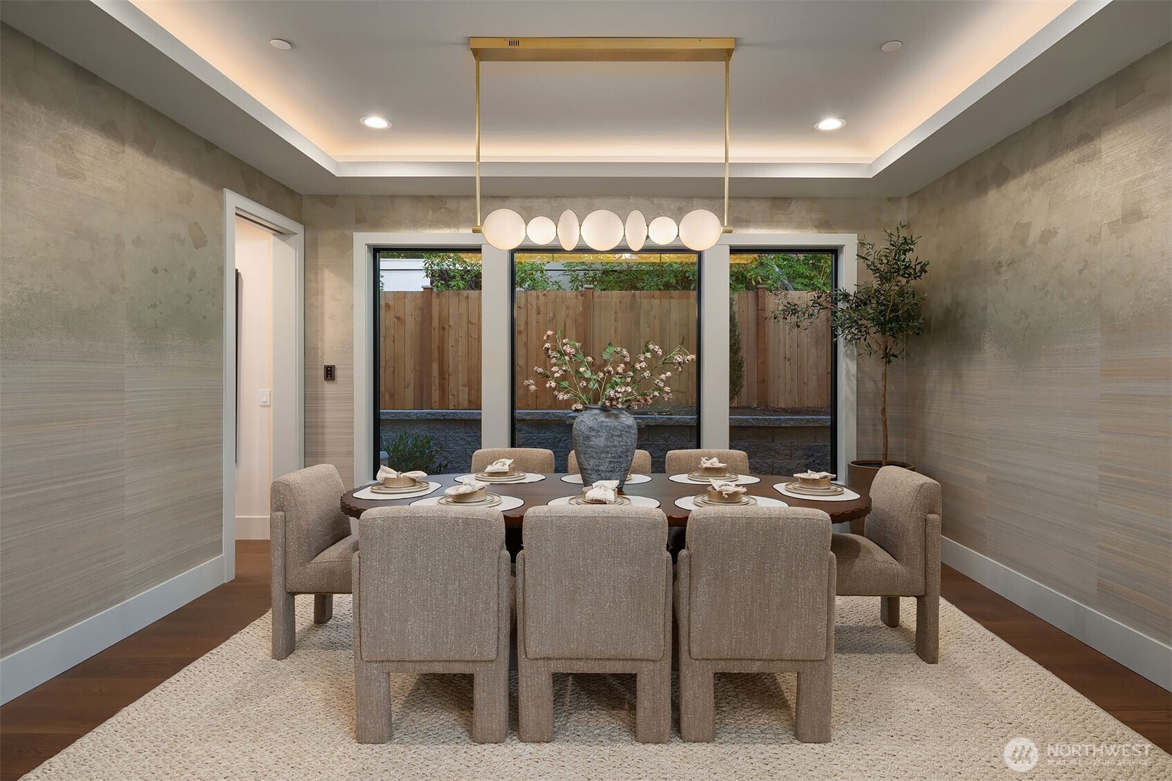 Designated den and dining room