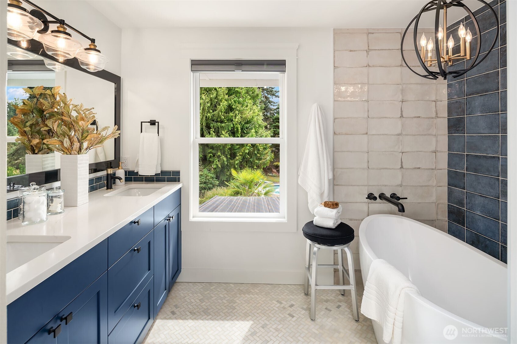 Primary suite bathroom  with heated floors